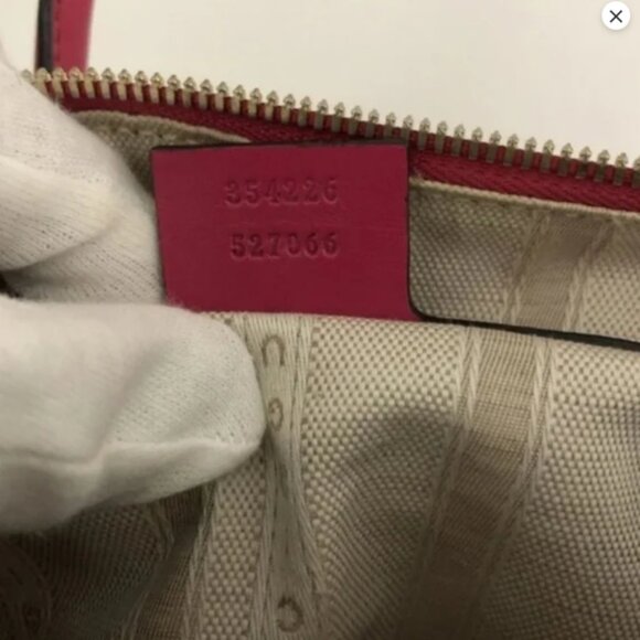 Auth GUCCI Bright Diamante Pink Diamond Leather W/ Gold Hardware Boston Bag - Picture 10 of 13